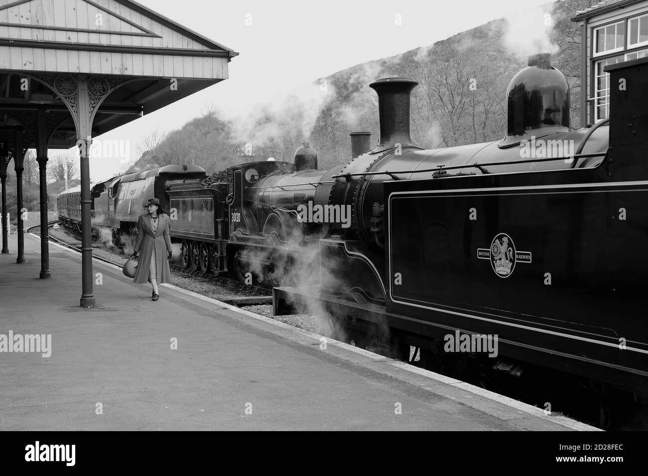 '30053', '30120' et 'Manston' à la gare du château de Corfe. Banque D'Images '30053', '30120' et 'Manston' à la gare du château de Corfe. Banque D'Images