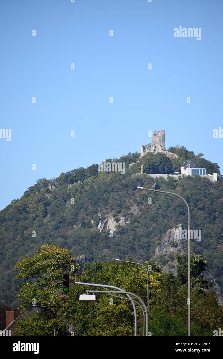 Vue sur le Rhin à Drachenburg Banque D'Images