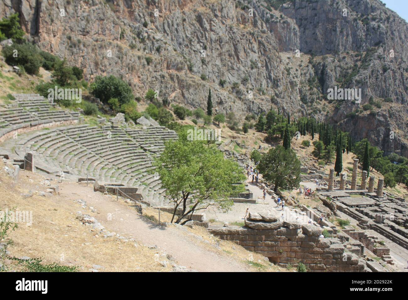 Le théâtre du site archéologique de Delphes en Grèce Banque D'Images