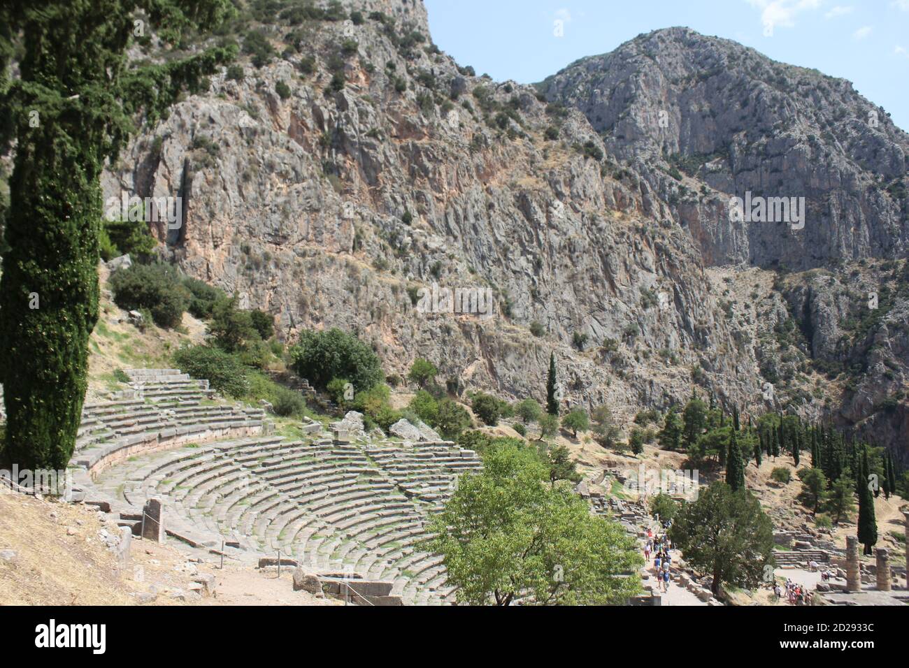Le théâtre du site archéologique de Delphes en Grèce Banque D'Images