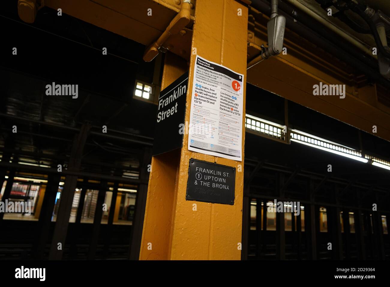 station de métro franklin street à new york manhattan Banque D'Images