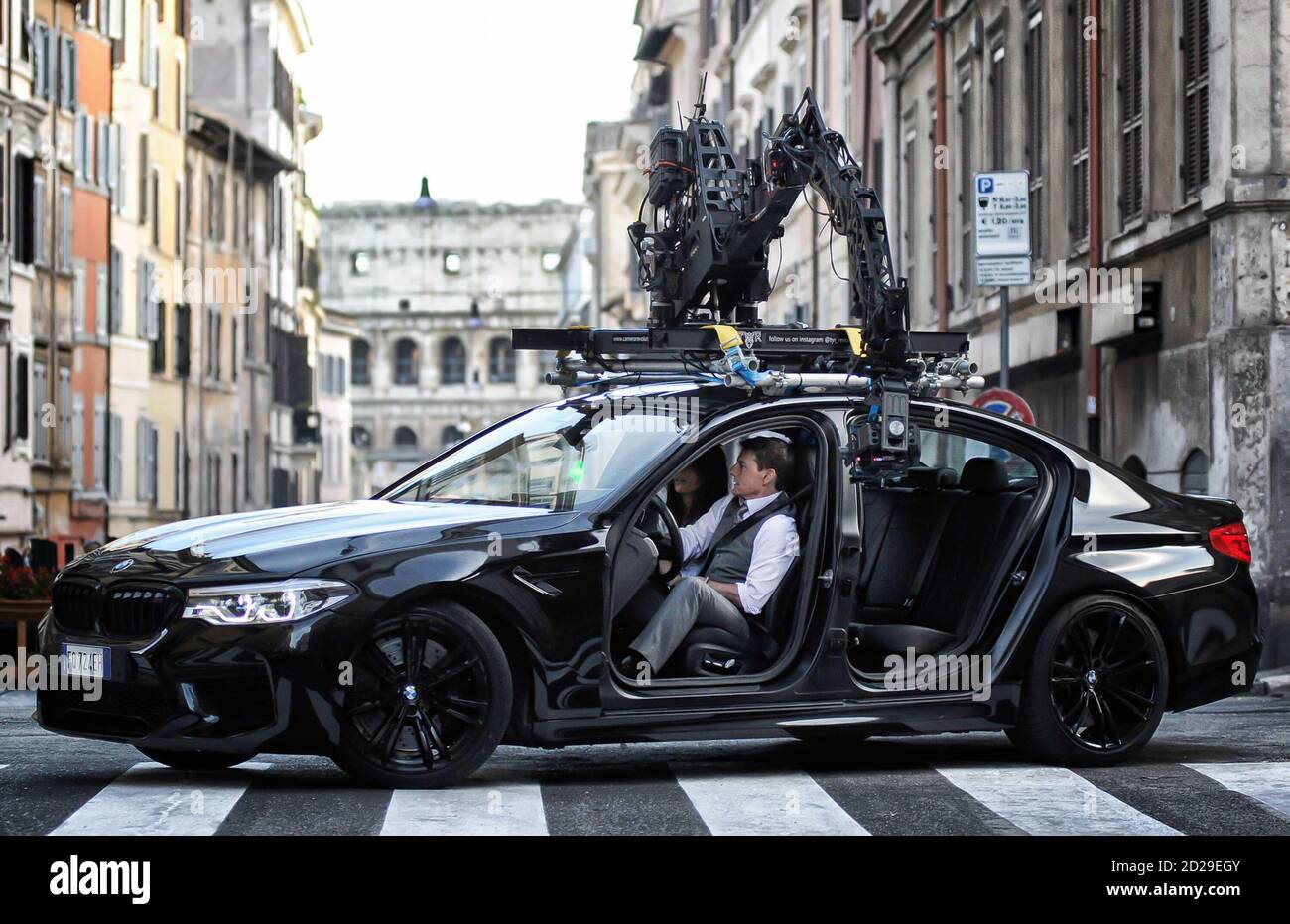 Rome, Tom Mission de croisière impossible 7 sept via Panisperna Banque D'Images