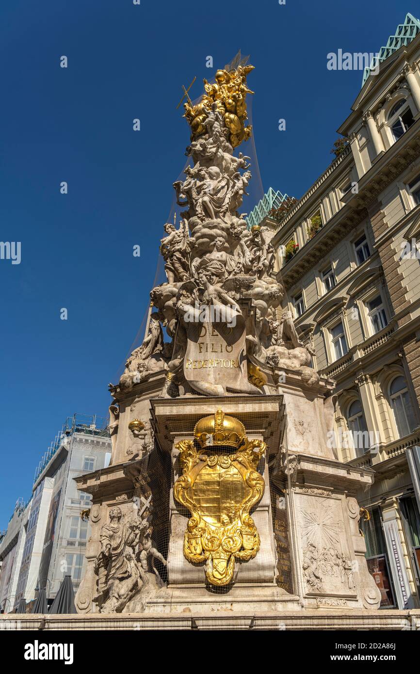 Die Wiener Pestsäule, Wien, Österreich, Europa | la colonne de la peste, Vienne, Autriche, Europe Banque D'Images