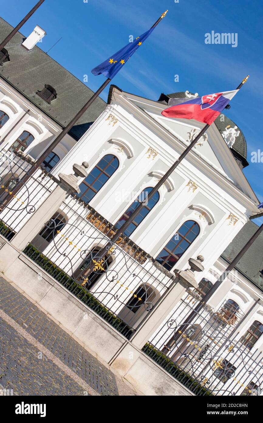 Palais ou monument et ancien bâtiment à Bratislava, Slovaquie Banque D'Images