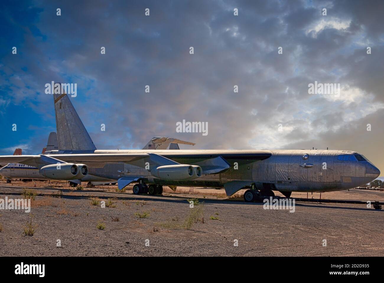 Très ancien modèle d'un Boeing B52 StratoFortress à la boneyard à Tucson, Arizona Banque D'Images