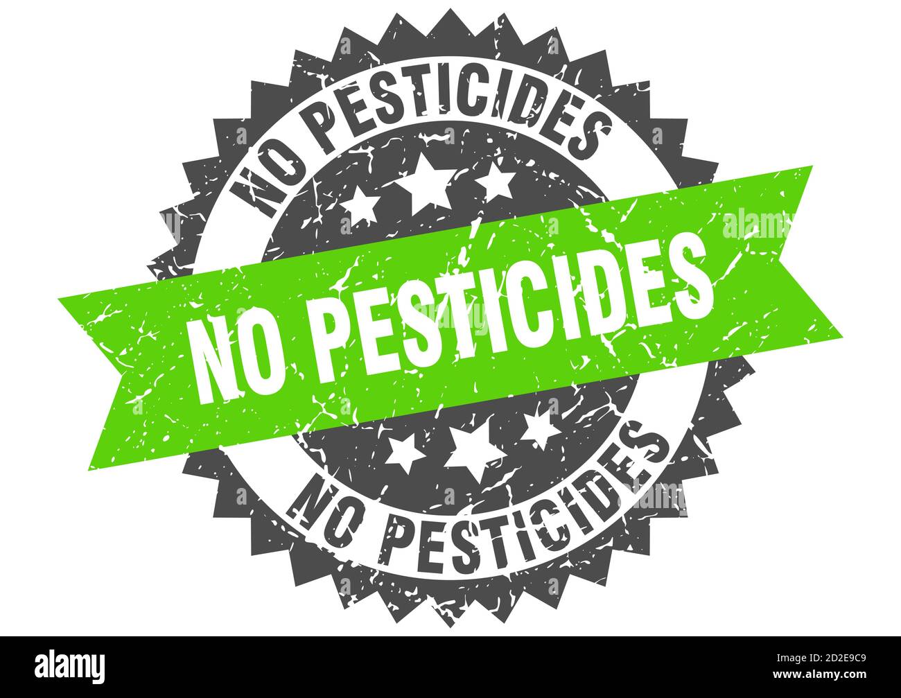 pas de tampon de pesticides. affiche de grunge ronde avec ruban Image  Vectorielle Stock - Alamy