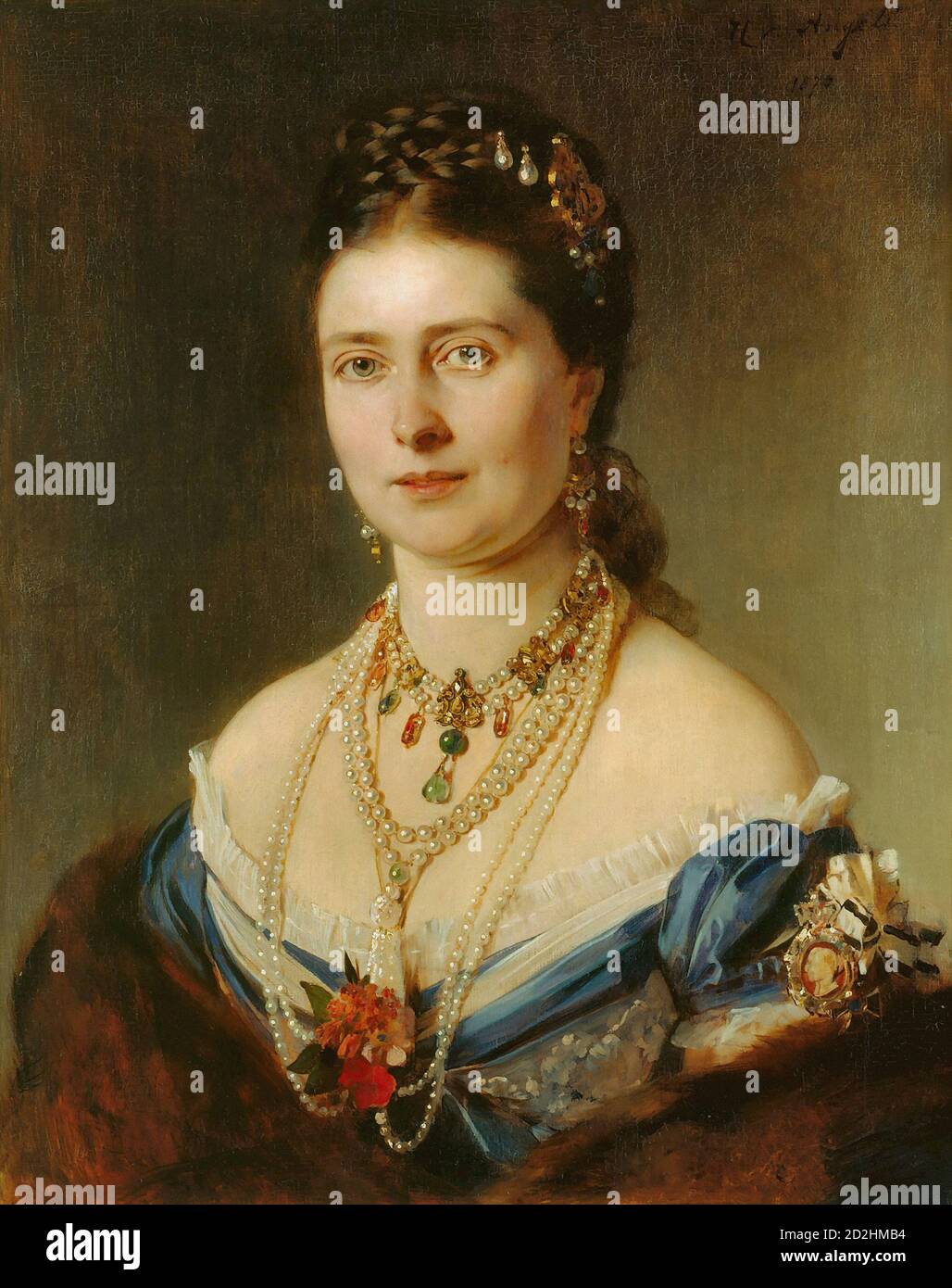 Angeli Heinrich Von - Princesse royale de Victoria Princesse de la Couronne Allemagne - École autrichienne - 19e siècle Banque D'Images