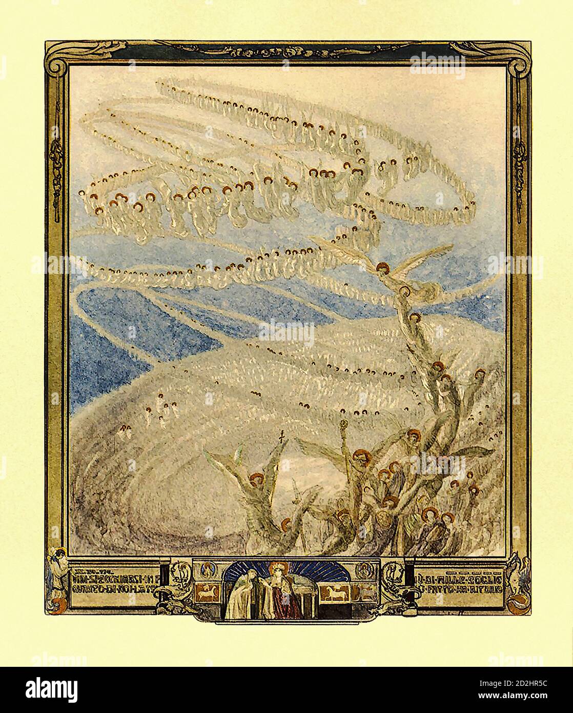Bayros Franz Von - Illustration pour le Divin de Dante Alighieri Comedys' 04 - École autrichienne - 19e siècle Banque D'Images