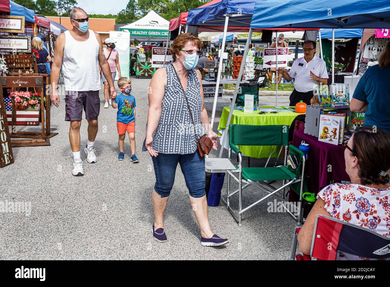 Spring Hill Florida,Farmers Market,shopping shopper shoppers magasins marché marchés achats vendre, magasin de détail magasins d'affaires Banque D'Images