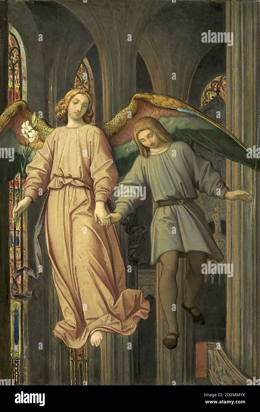 Schwind Moritz Von - le rêve d'Erwin Von Steinbach 2 - École autrichienne - 19e siècle Banque D'Images