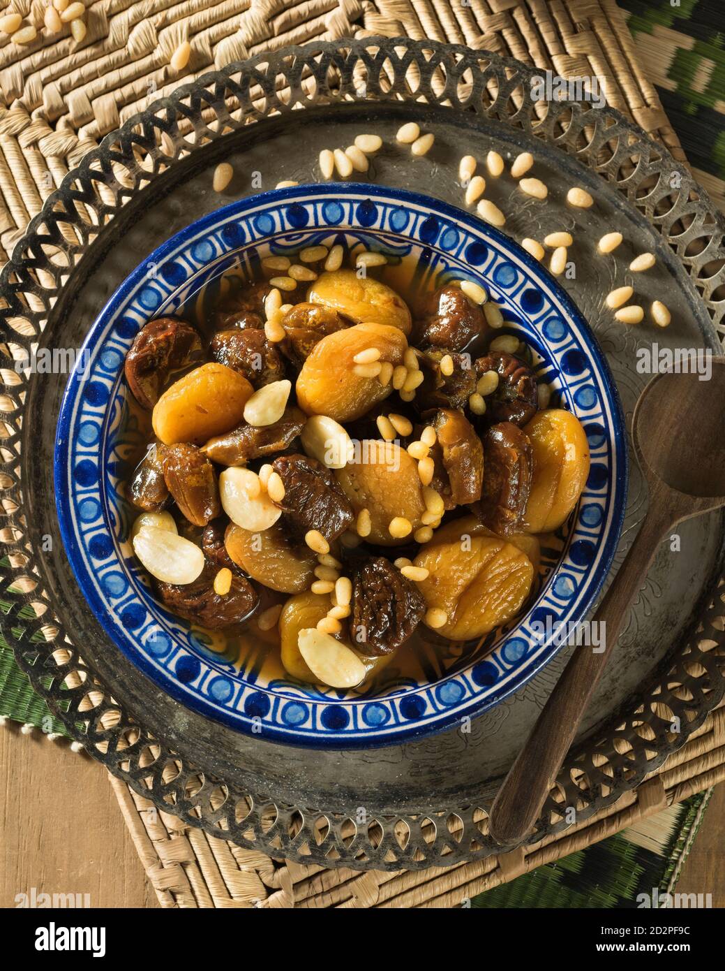 Khoshaf. Compote de fruits secs. Alimentation au Moyen-Orient Banque D'Images