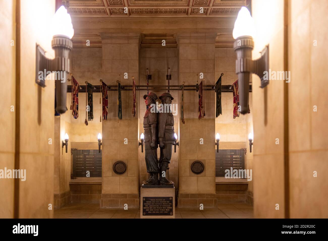 Intérieur du sanctuaire du souvenir de Melbourne. Banque D'Images