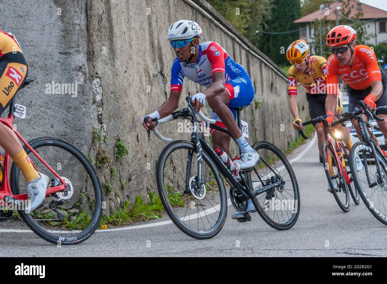 EBESAY YAKOB (ERI)(Equipe Cyciste Groupama-FDJ) - 3ème place au Piccolo Giro di Lombardia 2020) pendant il Piccolo Lombardia - moins de 23 ans, rue Cycin Banque D'Images