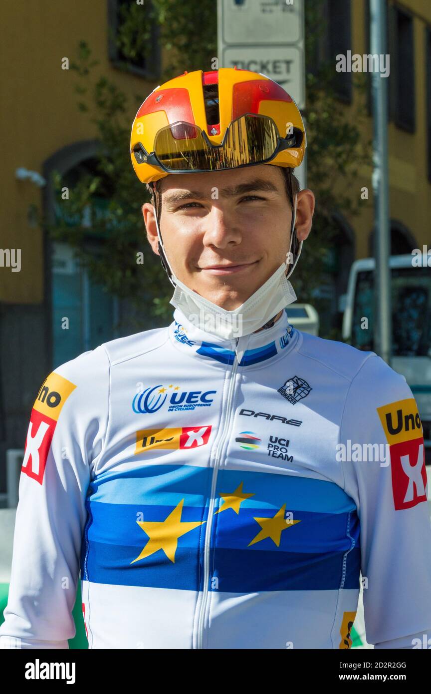 VIDEBERG JONAS IVERS (NOR)(équipe Pro Cycling d'Uno-X) - Champion Continental européen de moins de 23 ans pendant il Piccolo Lombardia - de moins de 23 ans, Street Cycling, o Banque D'Images