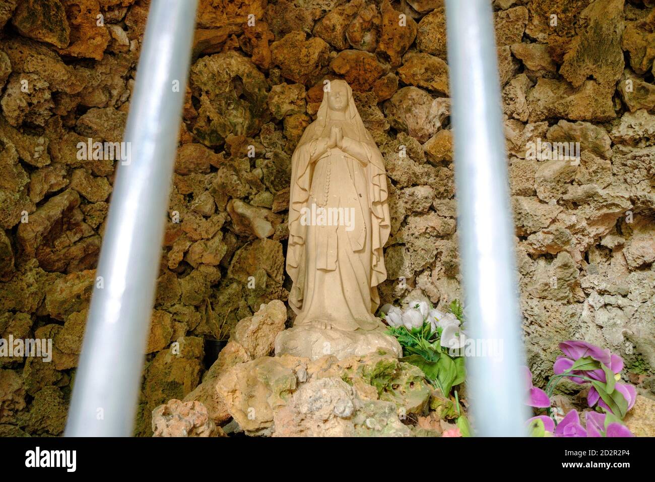 capilla dedicada a la Virgen de Lourdes, font de l'Ermita, senda a la ermita de Betlem, Artà, Mallorca, Iles baléares, Espagne Banque D'Images