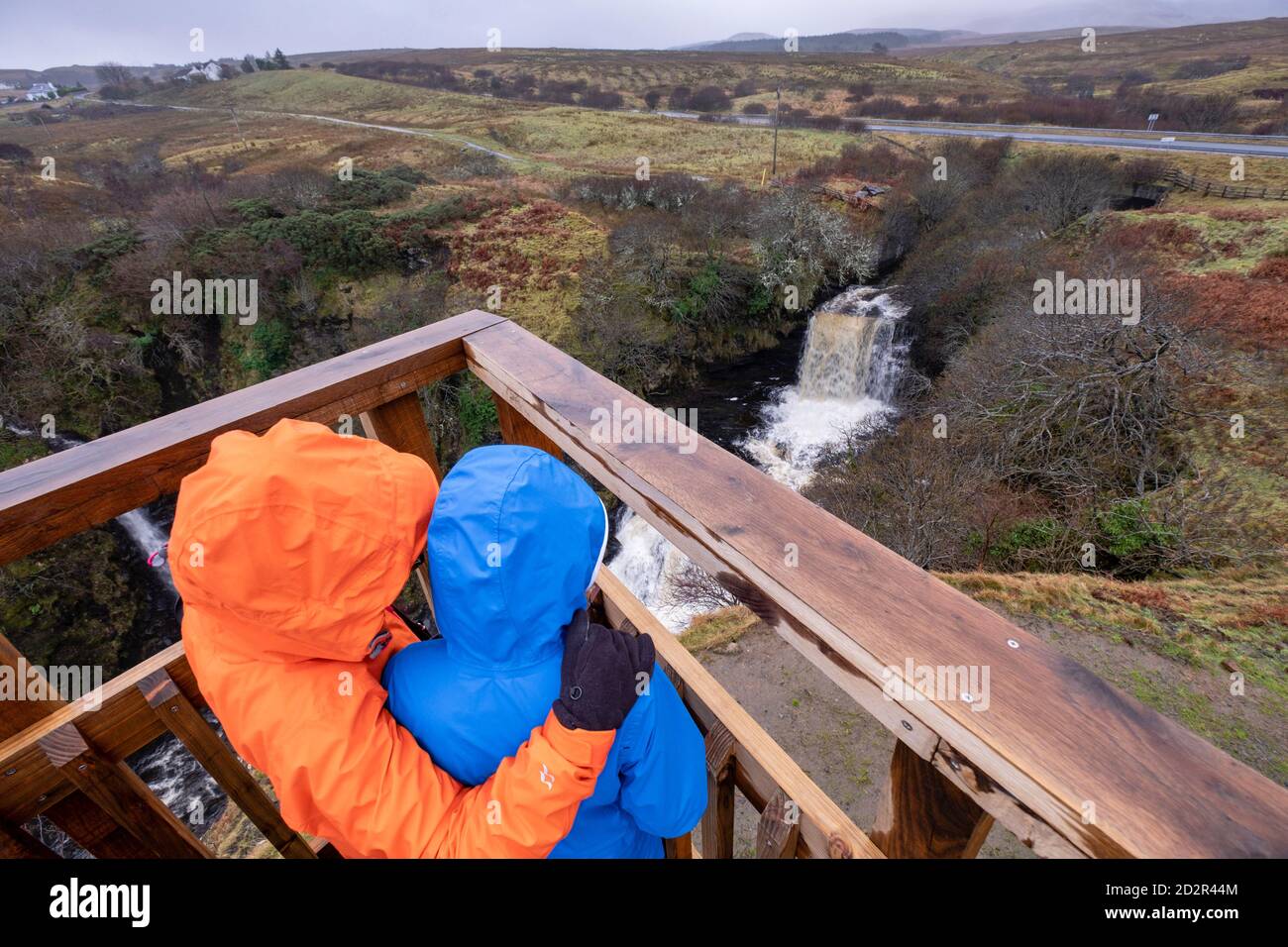 mirador, an CAILC, Diatomita, minería, Trotternish, Highlands, Escocia, Reino ONUDI Banque D'Images