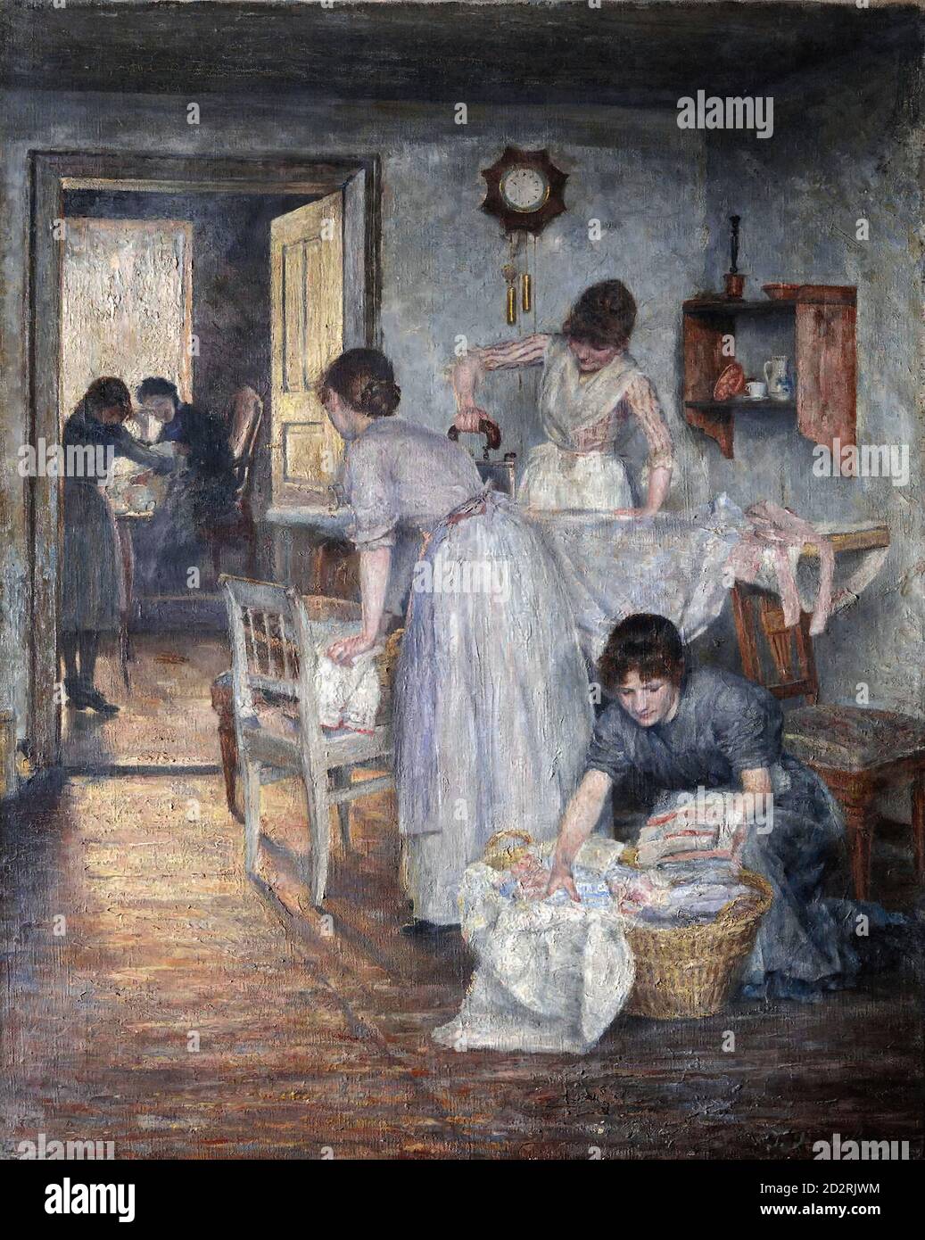 Kobilca Ivana - femmes de repassage - République tchèque et Slovaquie École - 19e siècle Banque D'Images