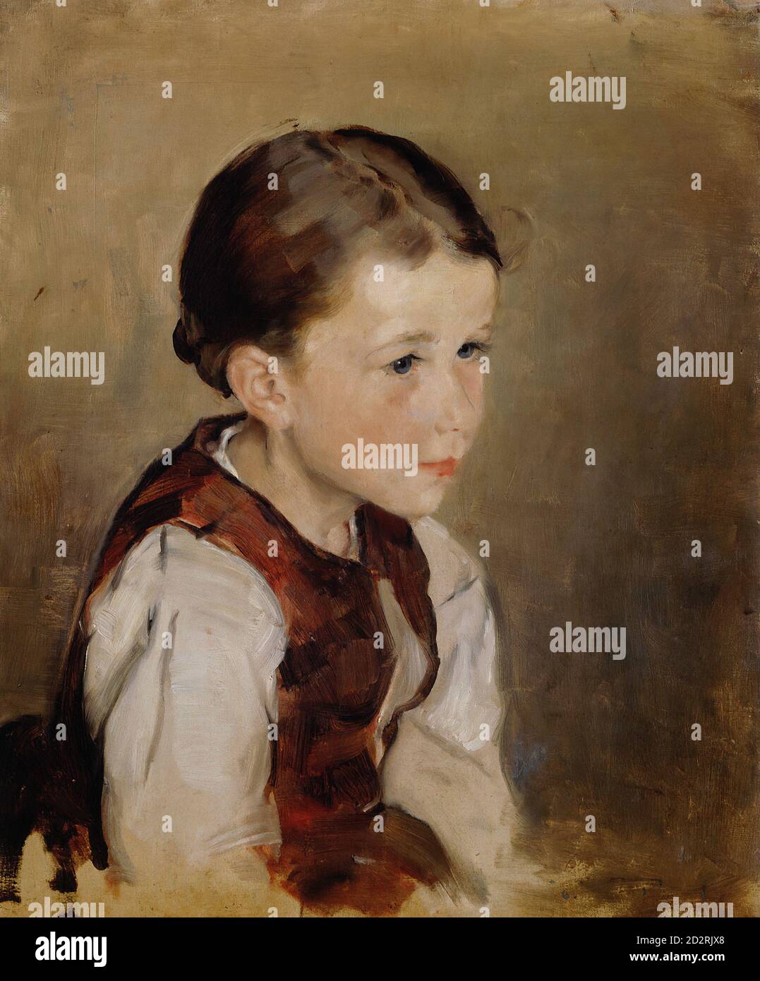 Kobilca Ivana - Gilet de costume rouge pour fille - République tchèque Et l'école de Slovaquie - 19e siècle Banque D'Images