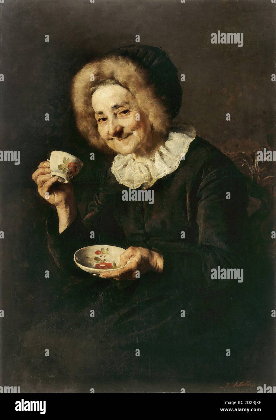 Kobilca Ivana - buveur de café - République tchèque et Slovaquie École - 19e siècle Banque D'Images