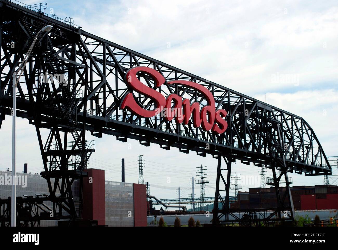 A sign for the new Sands casino is 