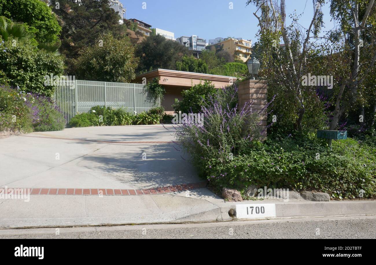 Los Angeles, Californie, États-Unis 6 octobre 2020 UNE vue générale de l'atmosphère de l'actrice Janis Paige ancienne maison au 1700 Rising Glen Road le 6 octobre 2020 à Los Angeles, Californie, États-Unis. Photo par Barry King/Alay stock photo Banque D'Images