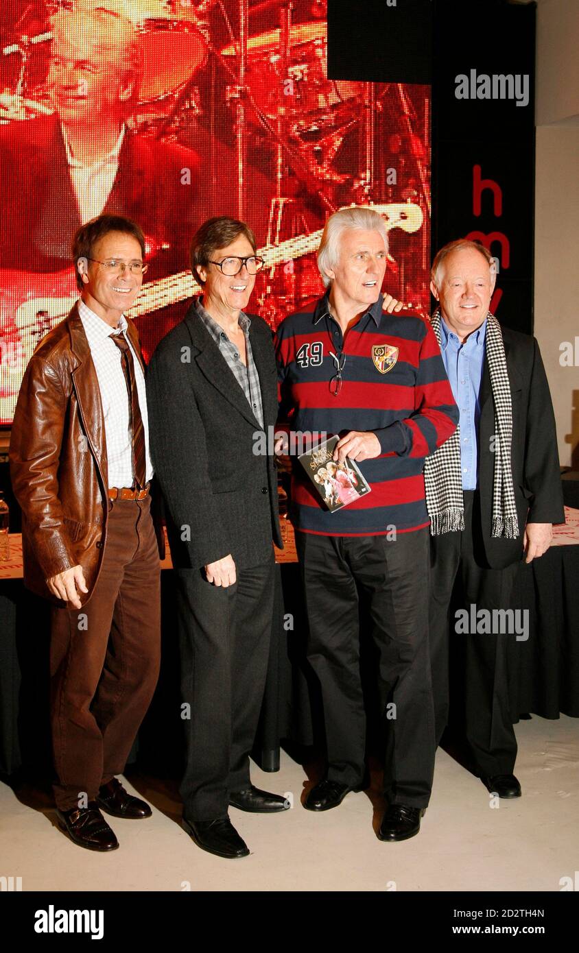 "Cliff Richard and The Shadows" band members Cliff Richard (LR), Hank