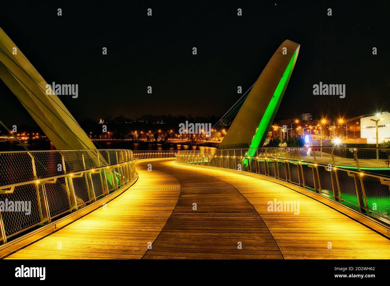 Perth City Lights la nuit Banque D'Images