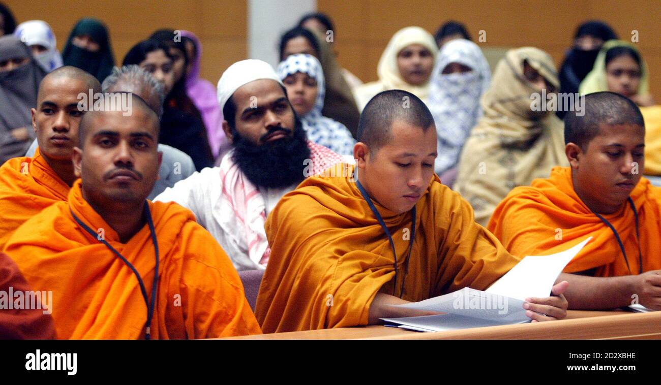 Members Of The Buddhist Community Of Bangladesh Join Muslim Men And Women At An International Seminar In Dhaka Members Of The Buddhist Community Of Bangladesh Join Muslim Men And Women At An