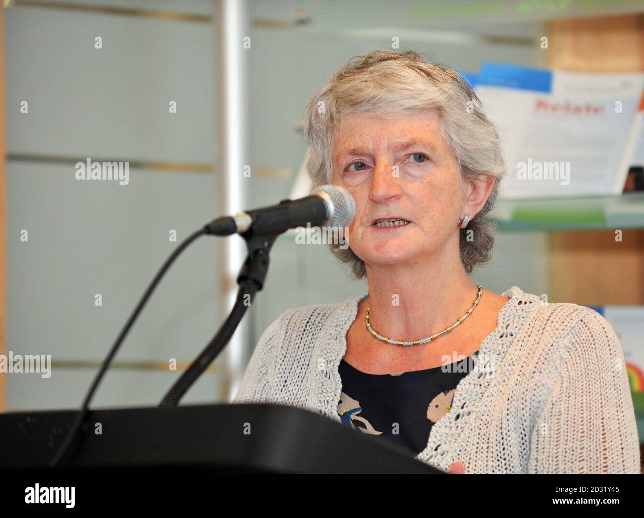 Sylda Langford, présidente de la Commission d'information des citoyens, lance le Service d'information et de conseils sur les arriérés hypothécaires à la maison George's Quay, à Dublin. Banque D'Images