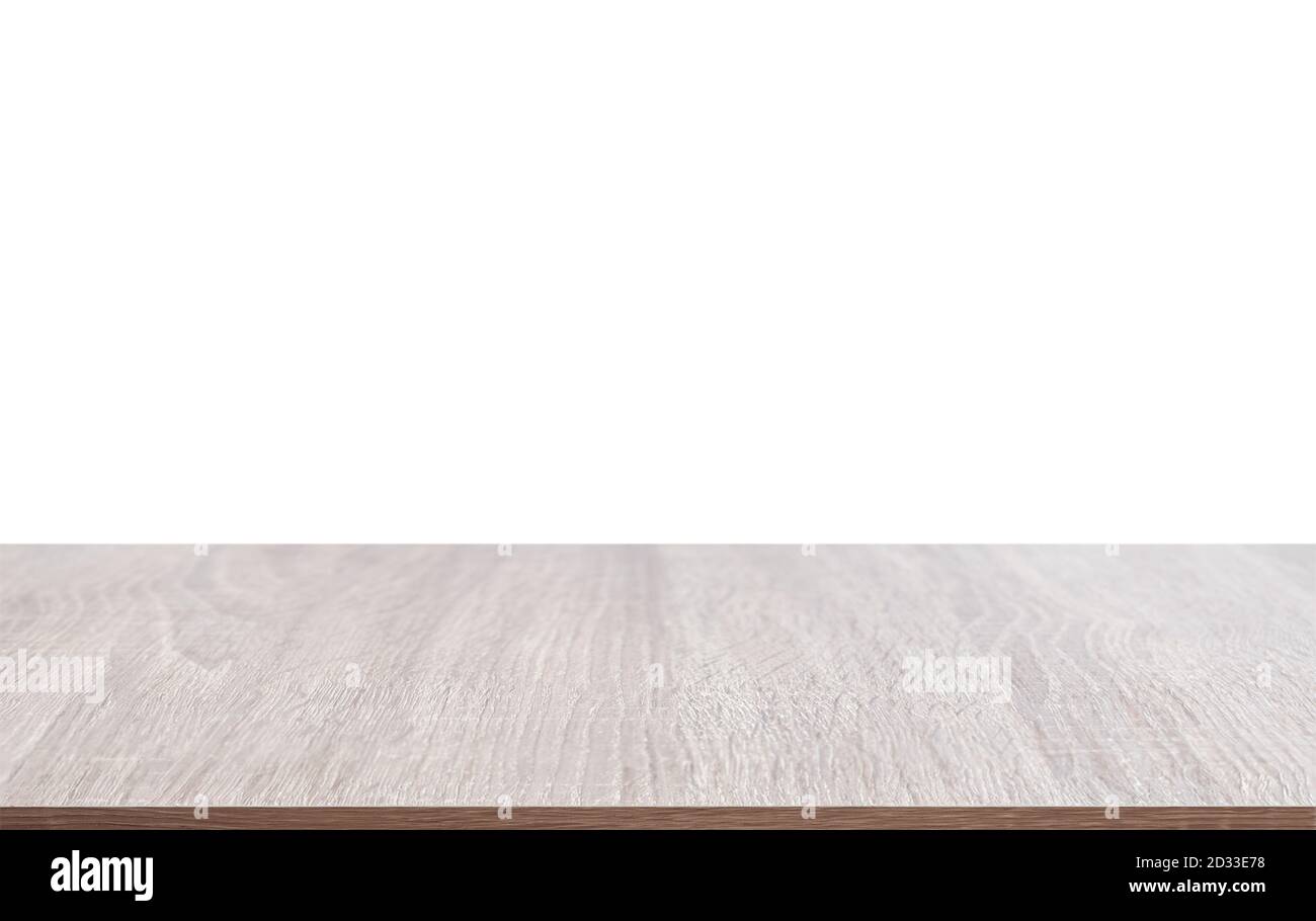Plan d'examen en bois isolé sur fond blanc, utilisé pour placer vos produits et objets. Banque D'Images Plan d'examen en bois isolé sur fond blanc, utilisé pour placer vos produits et objets. Banque D'Images