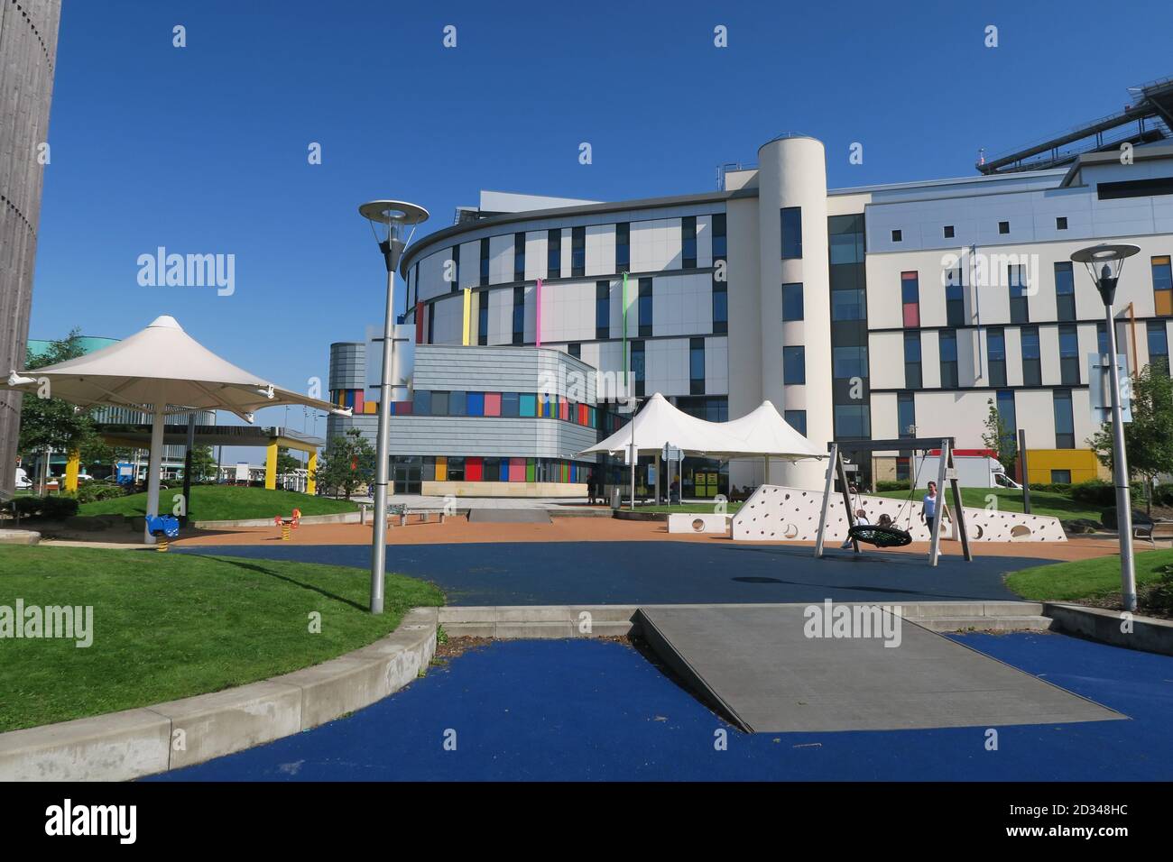 Extérieur moderne et coloré de l'Hôpital Royal pour enfants de Glasgow, en Écosse Banque D'Images