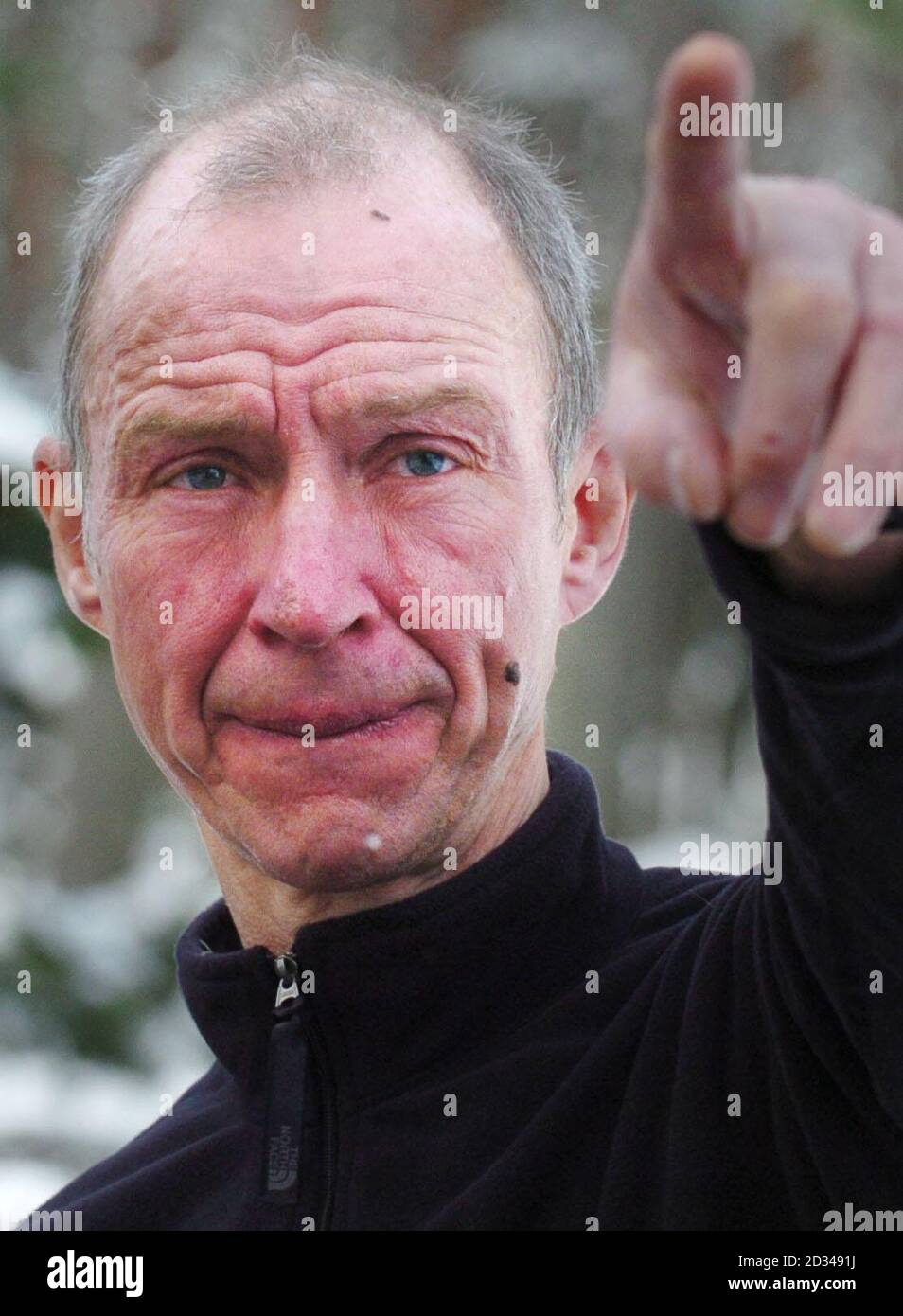 David Amos, 57 ans, d'Édimbourg, dans les Cairngorms, dans les Highlands écossais. Amos et un deuxième grimpeur, Marek Horecek, 30 ans, un grimpeur professionnel de Prague, ont disparu dans les Highlands dans des conditions météorologiques atroces pendant deux jours, mais ont été trouvés en sécurité et bien, il est apparu aujourd'hui. Une recherche majeure a été lancée après que les hommes, qui prenaient part à une expédition internationale dans les Cairngorms, n'aient pas réussi à retourner au Glenmore Lodge, près d'Aviemore, mardi soir. Les hommes ont été retrouvés ce matin par un hélicoptère de la RAF de Lossiemouth. Banque D'Images