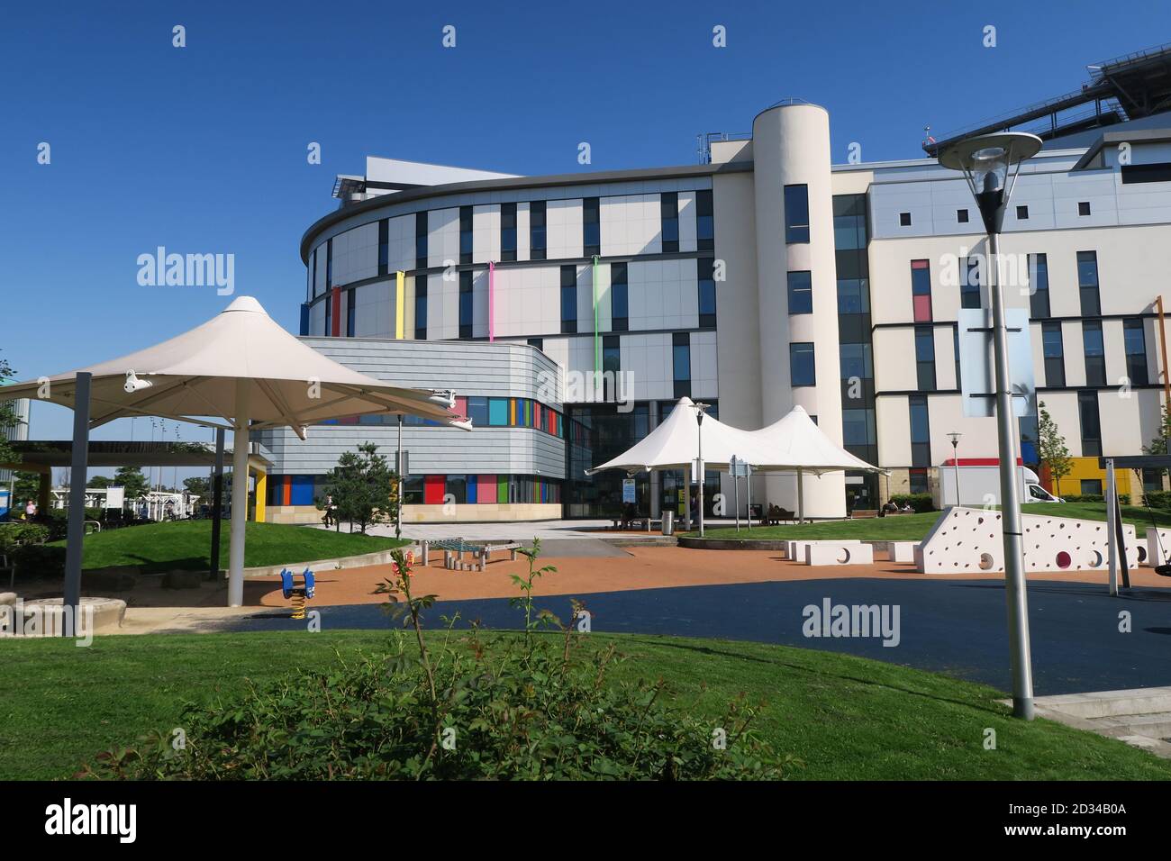 Extérieur moderne et coloré de l'Hôpital Royal pour enfants de Glasgow, en Écosse Banque D'Images