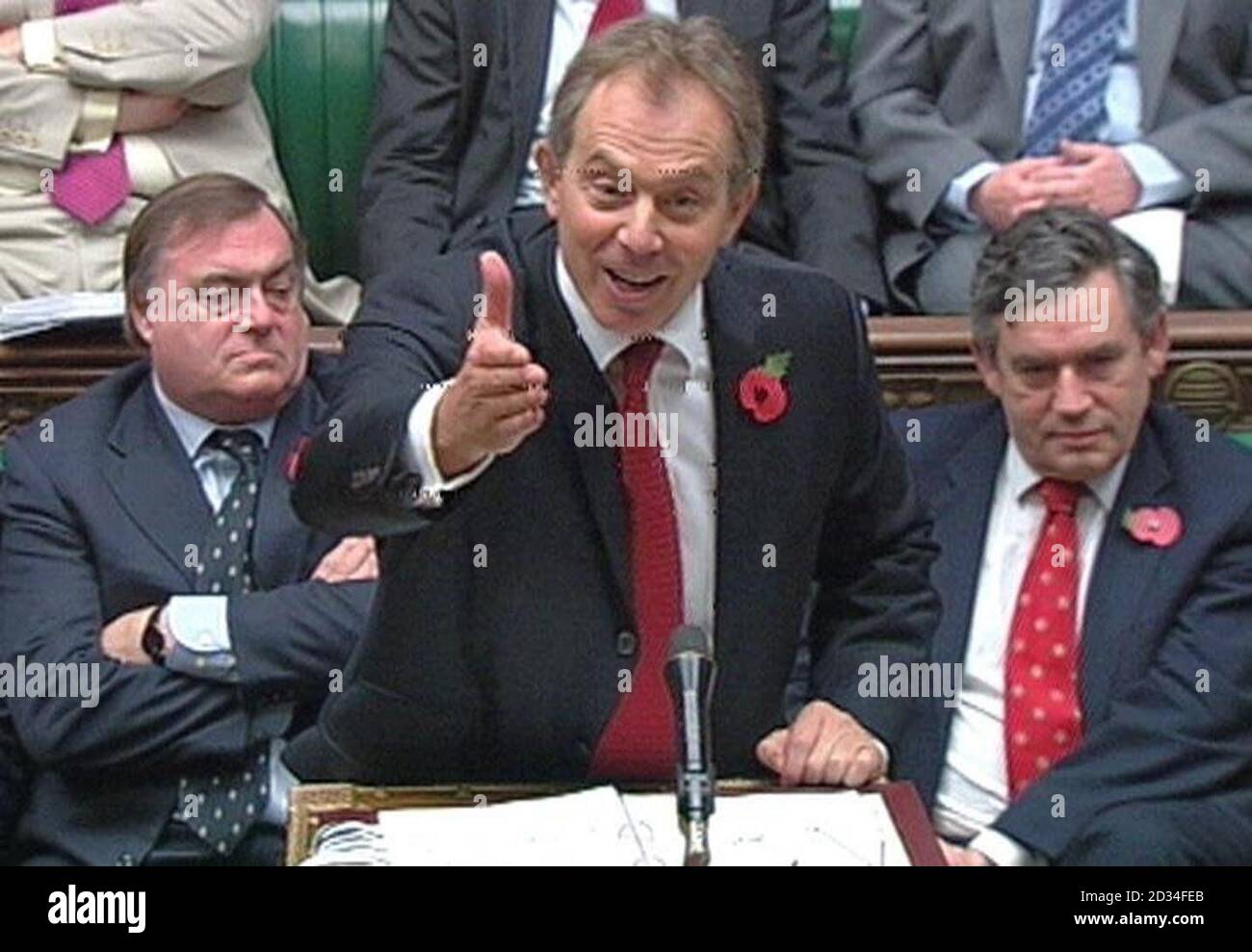 Le premier ministre britannique Tony Blair prend la parole lors des questions du premier ministre à la Chambre des communes, le mercredi 2 novembre 2005. APPUYEZ SUR ASSOCIATION photo. Le crédit photo devrait se lire comme suit : PA Banque D'Images