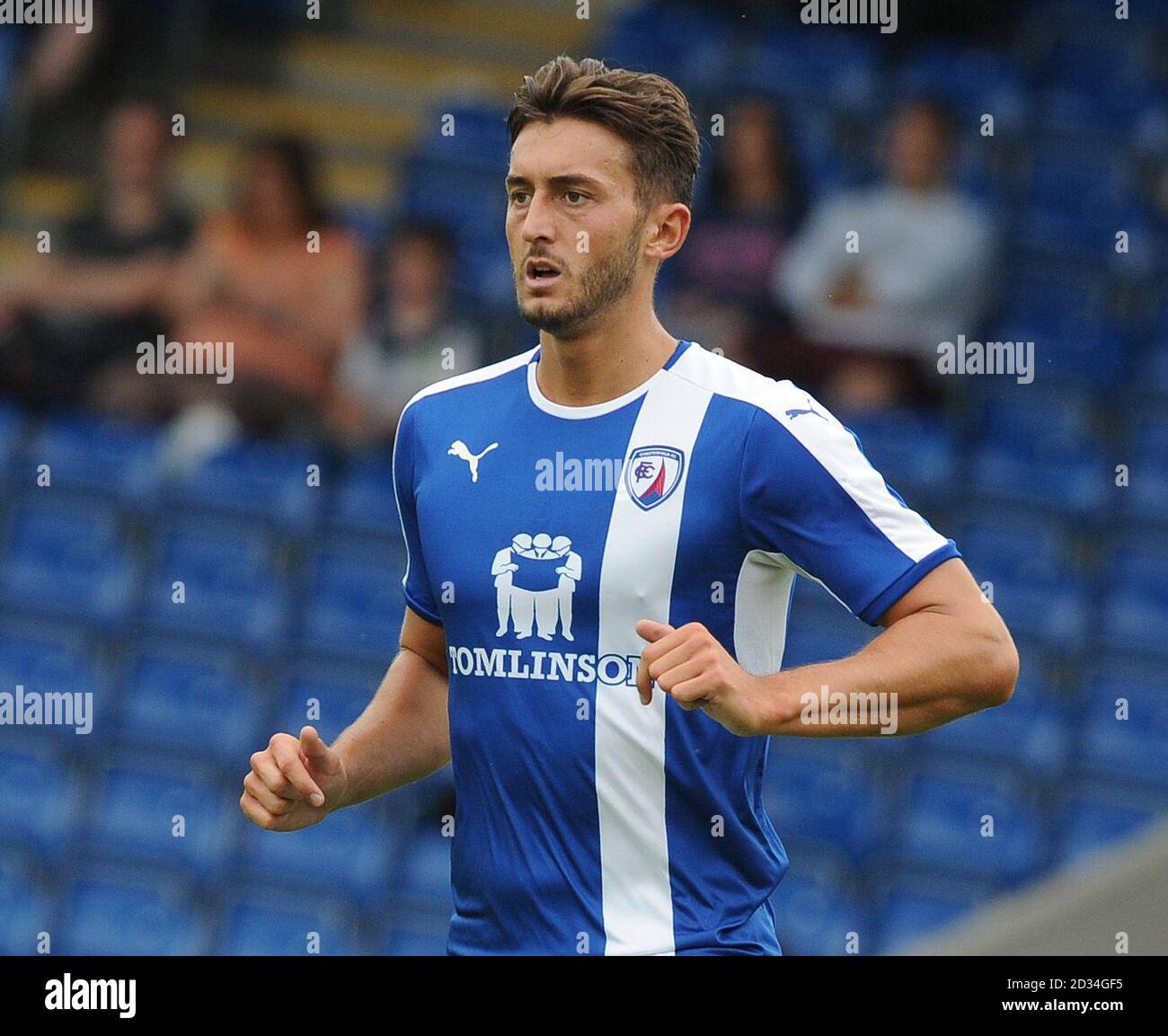 Chesterfield's Ollie banques pendant le match amical de pré-saison à l'Proact Stadium, Chesterfield. ASSOCIATION DE PRESSE Photo. Photo date : Samedi 16 juillet 2016. Voir l'ACTIVITÉ DE SOCCER histoire Chesterfield. Crédit photo doit se lire : Rui Vieira/PA Wire. RESTRICTIONS : EDITORIAL N'utilisez que pas d'utilisation non autorisée avec l'audio, vidéo, données, listes de luminaire, club ou la Ligue de logos ou services 'live'. En ligne De-match utilisation limitée à 75 images, aucune émulation. Aucune utilisation de pari, de jeux ou d'un club ou la ligue/dvd publications. Banque D'Images