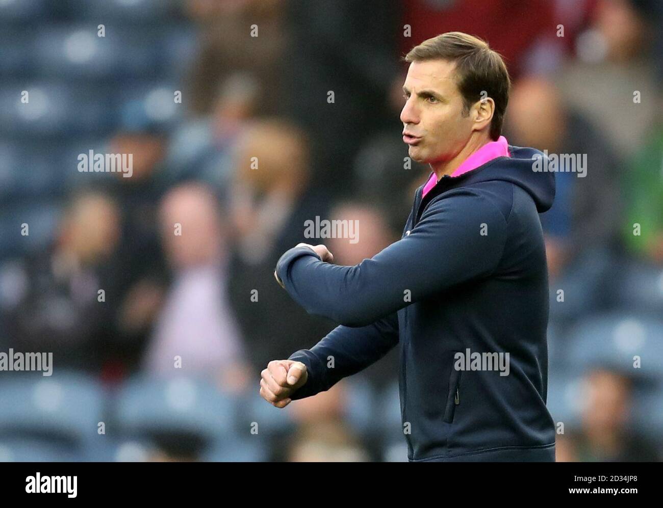 Gonzalo Quesada, directeur de Stade Francais, lors de la finale de la coupe du défi européen à BT Murrayfield, Édimbourg. Banque D'Images