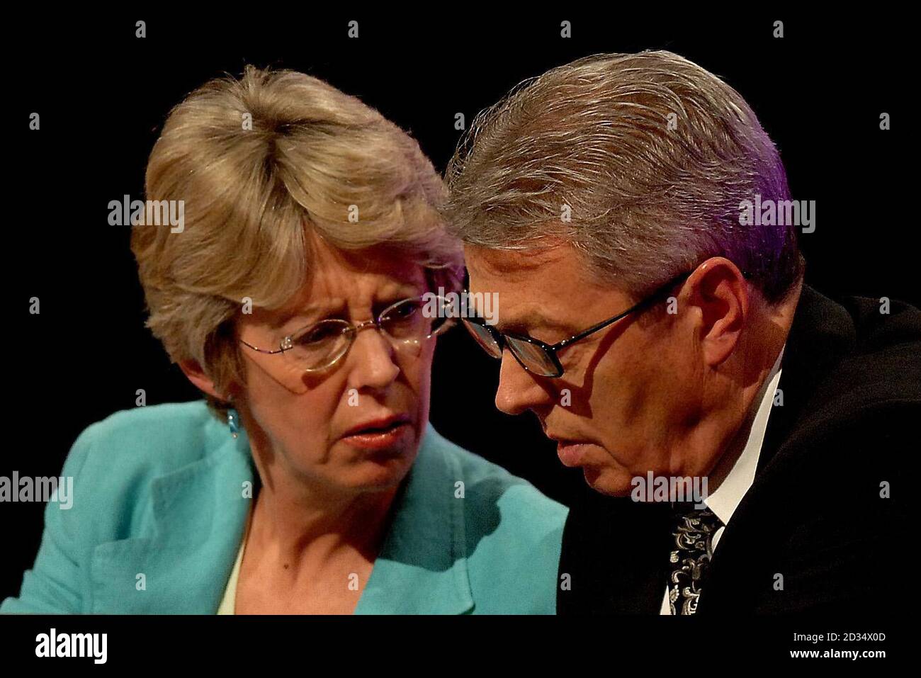 Le ministre de l'éducation et des compétences, Alan Johnson, et la ministre de la Santé, Patricia Hewitt, assistent à la conférence du Parti travailliste à Manchester. Banque D'Images