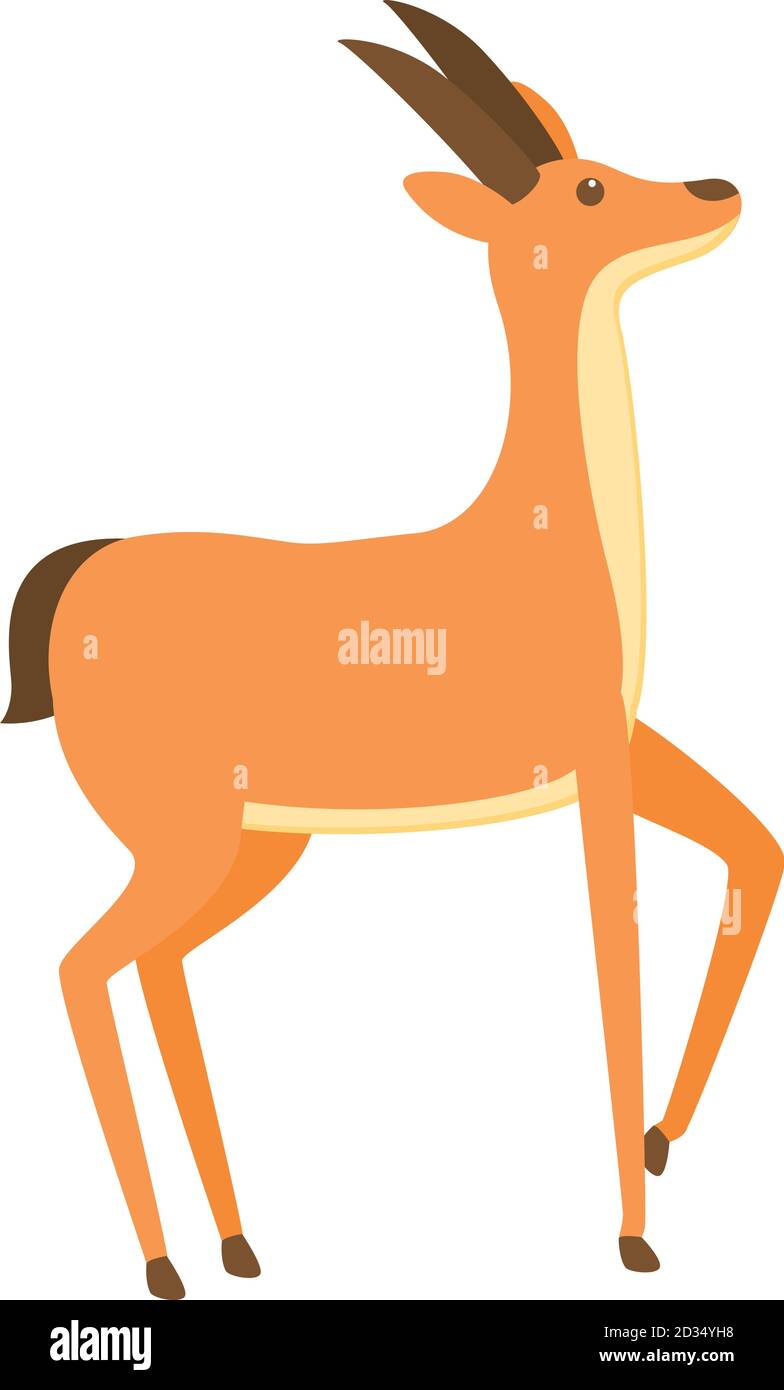 Icône de la gazelle africaine. Dessin animé de l'afrique Gazelle icône vecteur pour la conception de sites Web isolé sur fond blanc Illustration de Vecteur