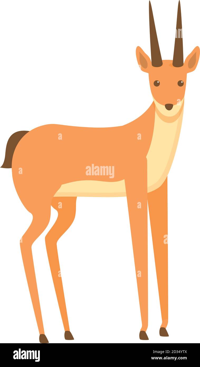 Icône de gazelle animale. Dessin animé de l'icône vecteur gazelle animale pour la conception de sites Web isolée sur fond blanc Illustration de Vecteur