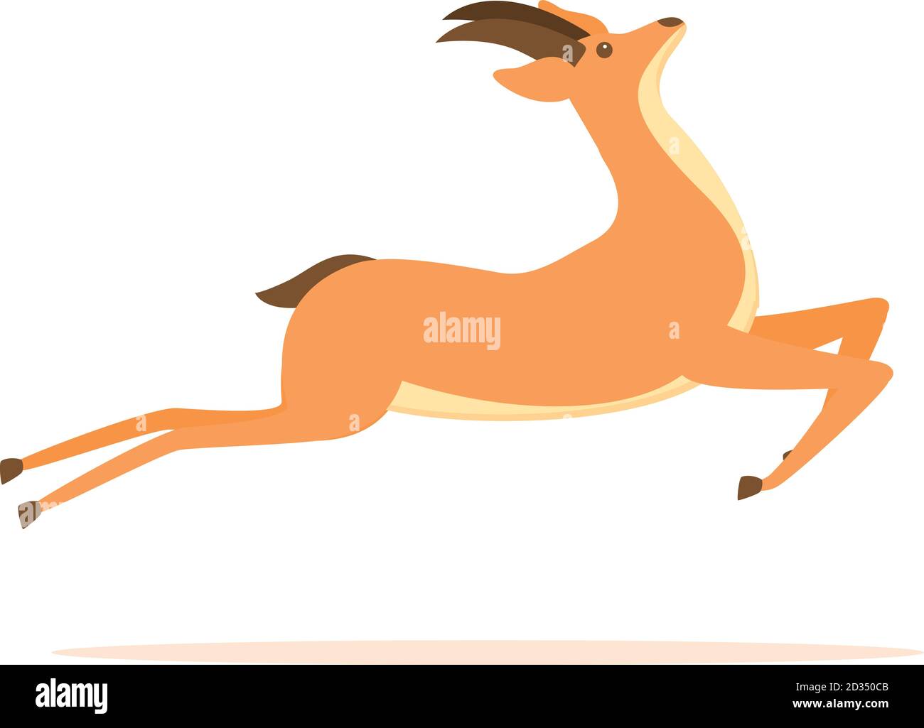 Icône Gazelle. Dessin animé de l'icône de vecteur gazelle pour le web design isolé sur fond blanc Illustration de Vecteur