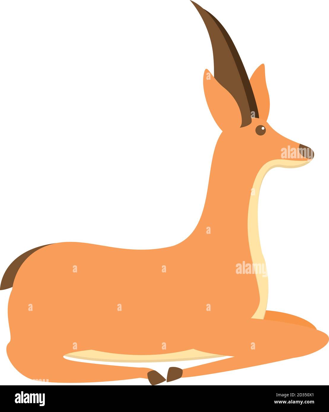 Icône de gazelle au repos. Dessin animé de l'icône de vecteur gazelle au repos pour la conception de sites Web isolée sur fond blanc Illustration de Vecteur