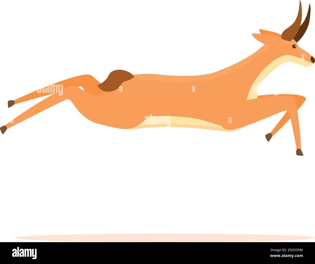 Icône de gazelle de course à pied. Dessin animé de l'icône de vecteur gazelle en cours d'exécution pour le web design isolé sur fond blanc Illustration de Vecteur