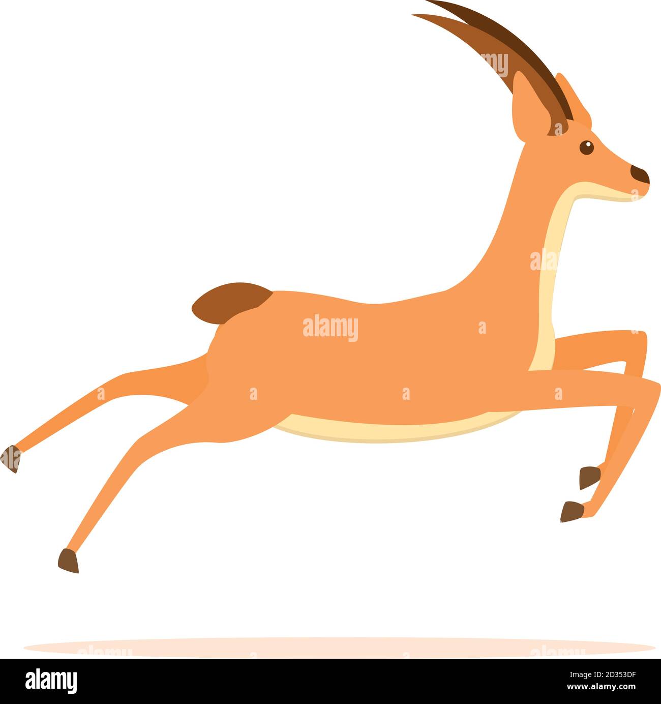 Icône de gazelle sauvage. Dessin animé de l'icône de vecteur gazelle sauvage pour le web design isolé sur fond blanc Illustration de Vecteur