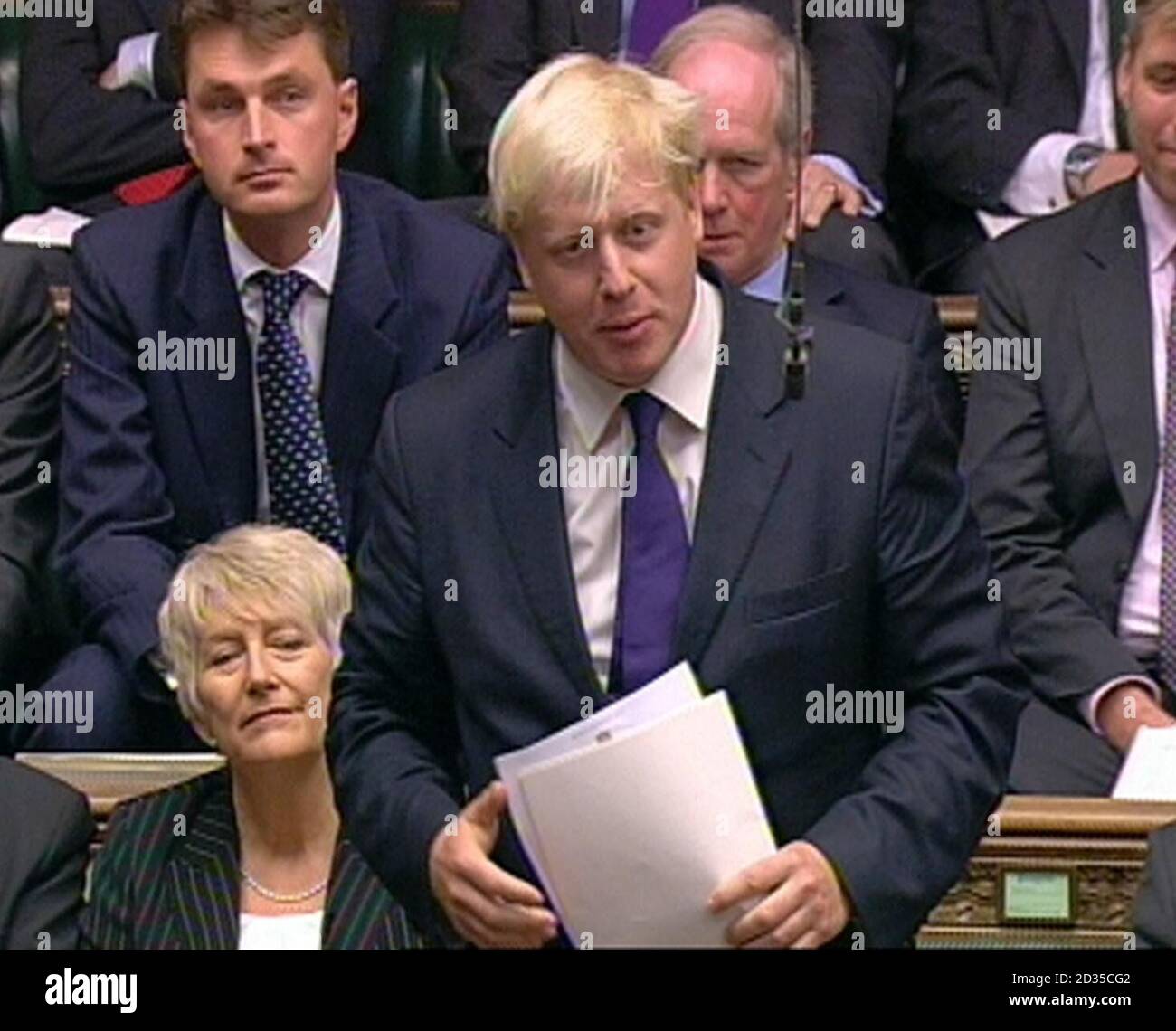 Le maire de New London Boris Johnson pendant les questions des premiers ministres à la Chambre des communes de Londres. Banque D'Images
