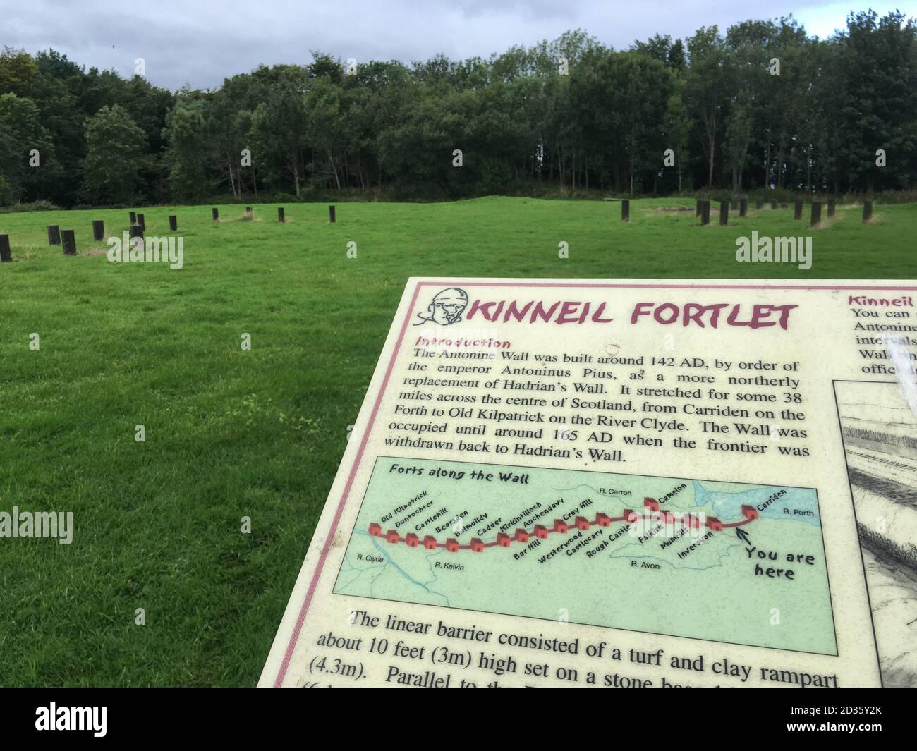 Scènes pour la route du mur Antonine de l'époque romaine, à travers la ceinture centrale de l'Écosse, septembre 2020. Banque D'Images