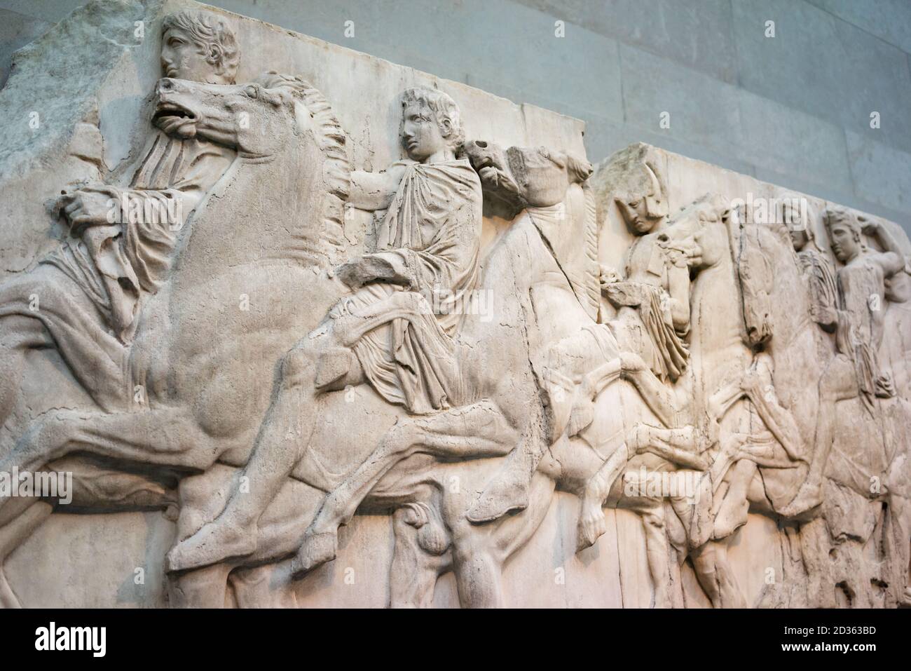 Cavaliers Elgin Marbles provenant de la frise en marbre du côté nord de Parthénon Athènes 4e siècle C BC British Museum Londres Banque D'Images