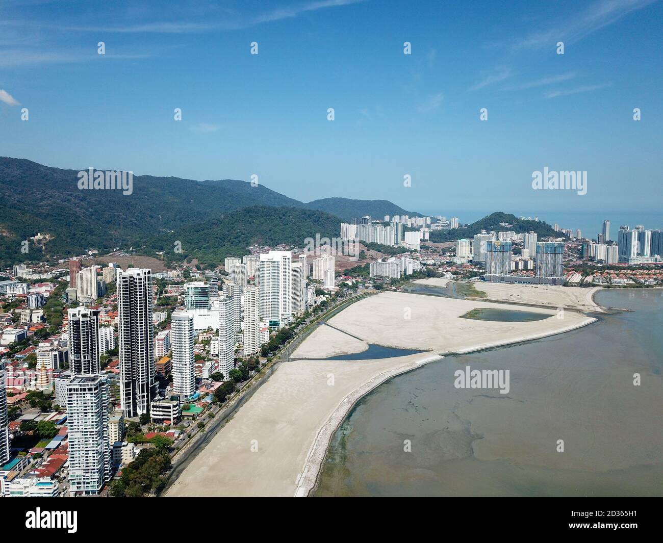 Georgetown, Penang/Malaisie - février 28 2020 : promenade Gurney et terrain de remise en état. Banque D'Images