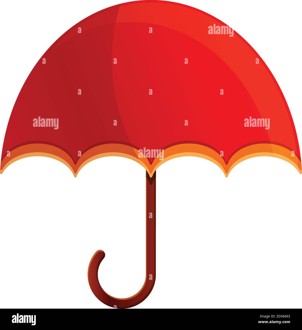 Icône parapluie rouge pour la fête d'automne. Dessin animé de l'automne  partie rouge parapluie vecteur icône pour la conception de Web isolé sur  fond blanc Image Vectorielle Stock - Alamy
