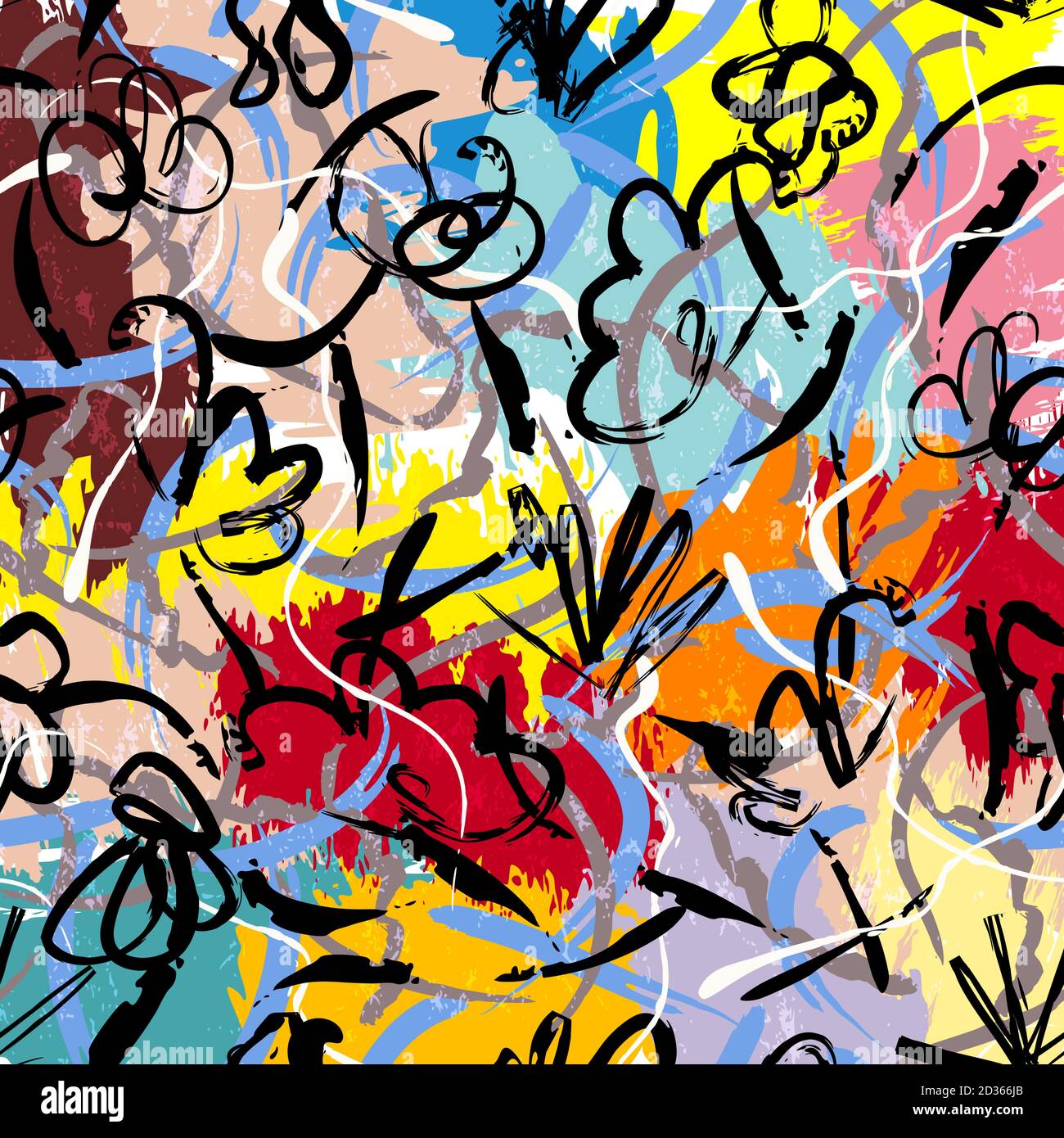 composition abstraite d'arrière-plan, avec des traits de peinture, des éclaboussures et des vagues Illustration de Vecteur