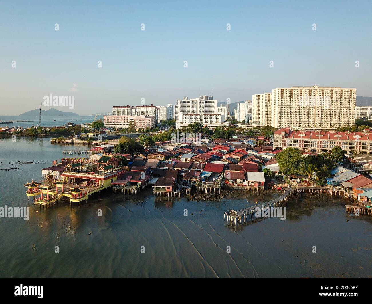 Georgetown, Penang/Malaysia - Fév 29 2020 : temple Hean Boo Thean à la jetée du clan. Banque D'Images